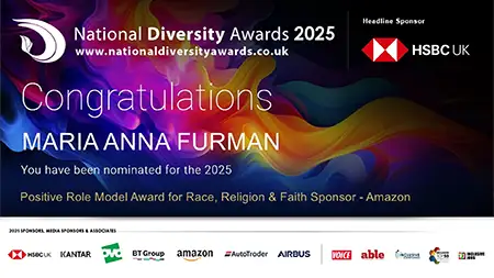 Maria Anna Furman nominowana do National Diversity Awards 2025