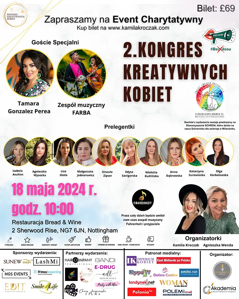 II Kongres Kreatywnych Kobiet! | 18.05.2024 | Nottingham #BEZGŁOSU