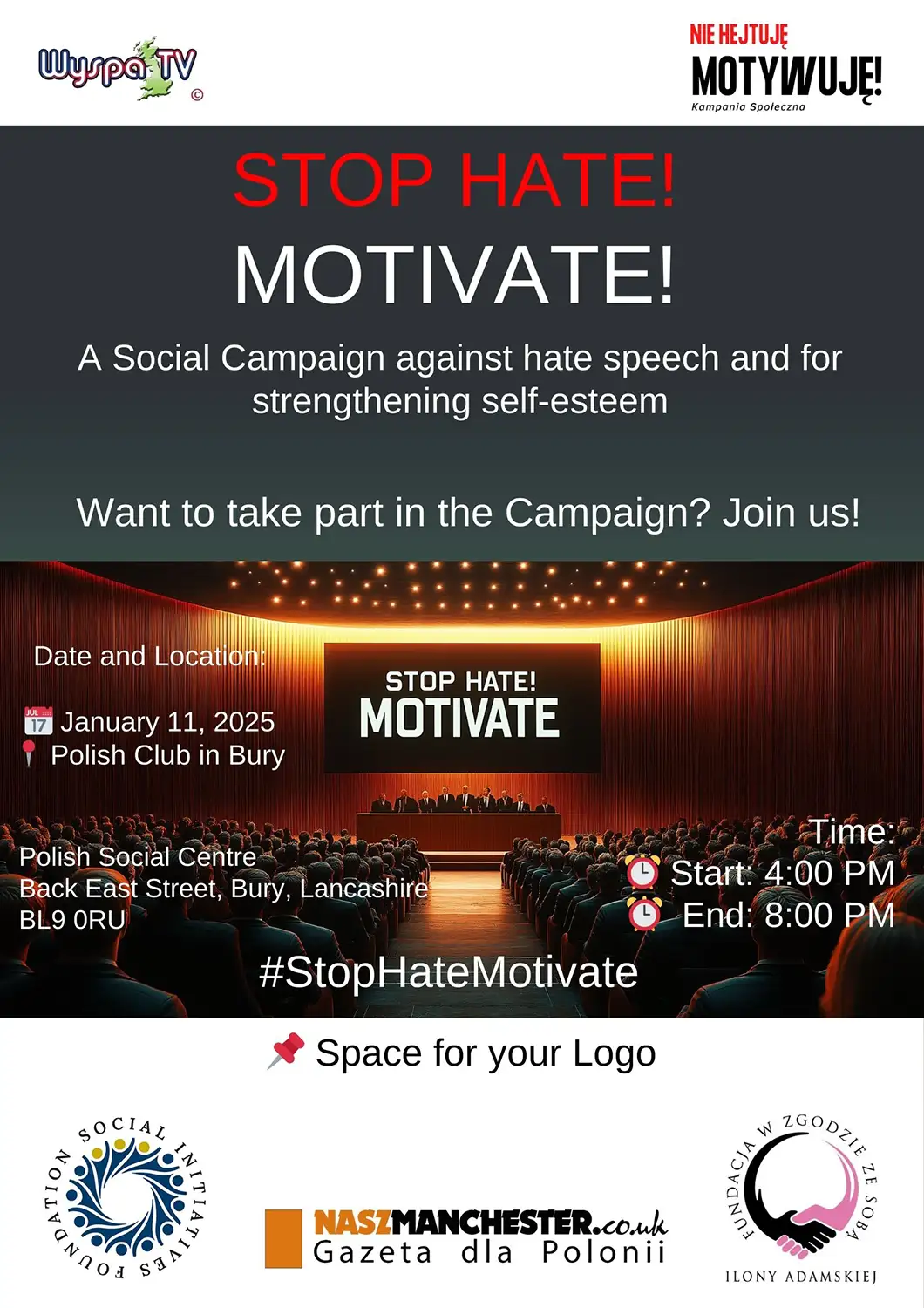 STOP HATE! - MOTIVATE!