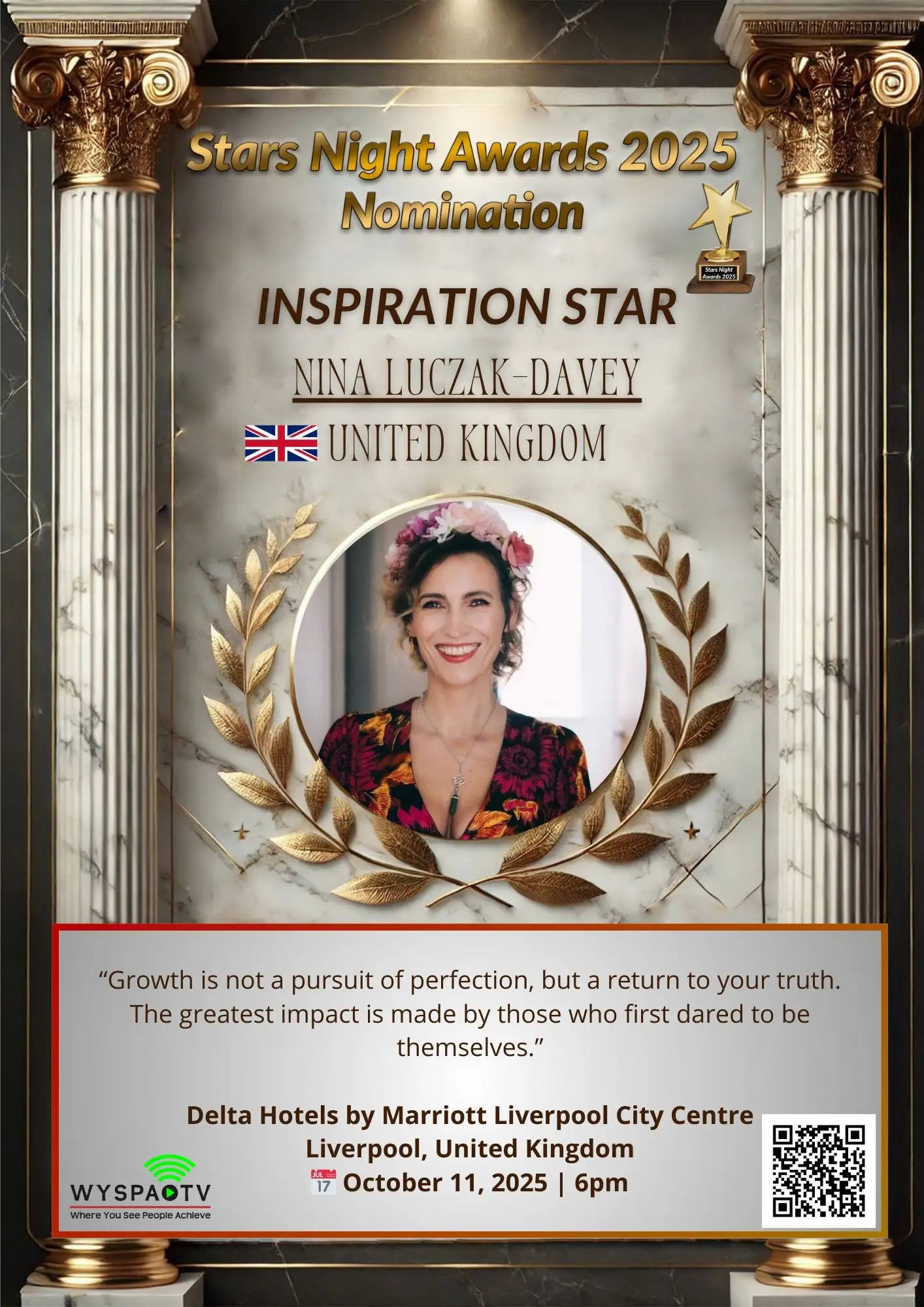Nina Łuczak-Davey | NOMINACJA W KATEGORII: "INSPIRATION STAR" | Stars Night Awards 2025