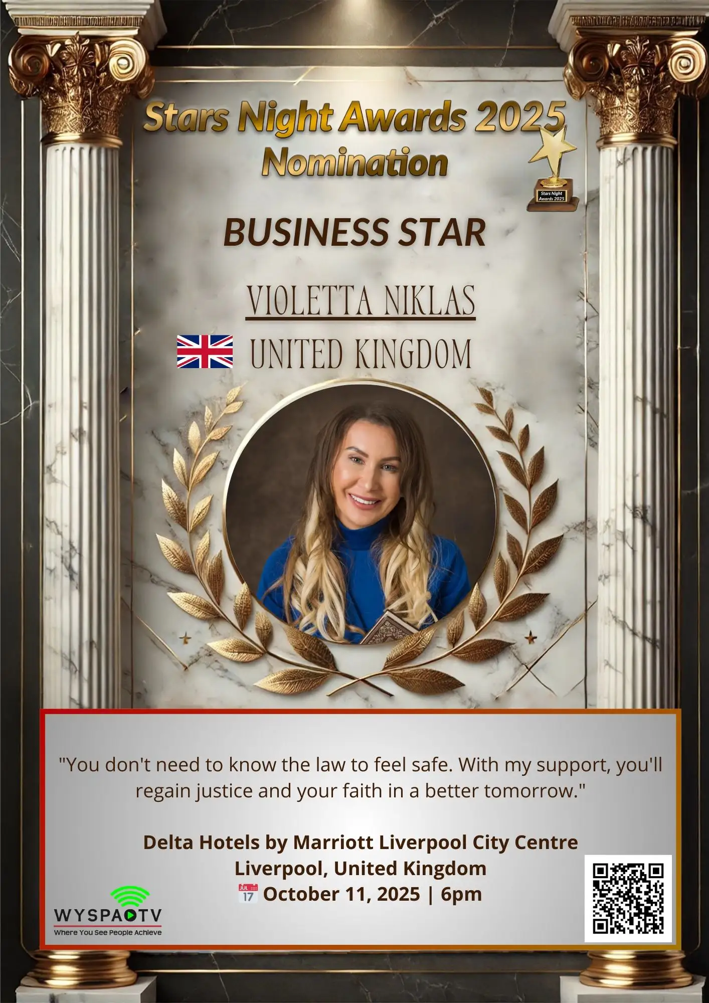 Violetta Niklas | NOMINACJA W KATEGORII: "BUSINESS STAR" | Stars Night Awards 2025