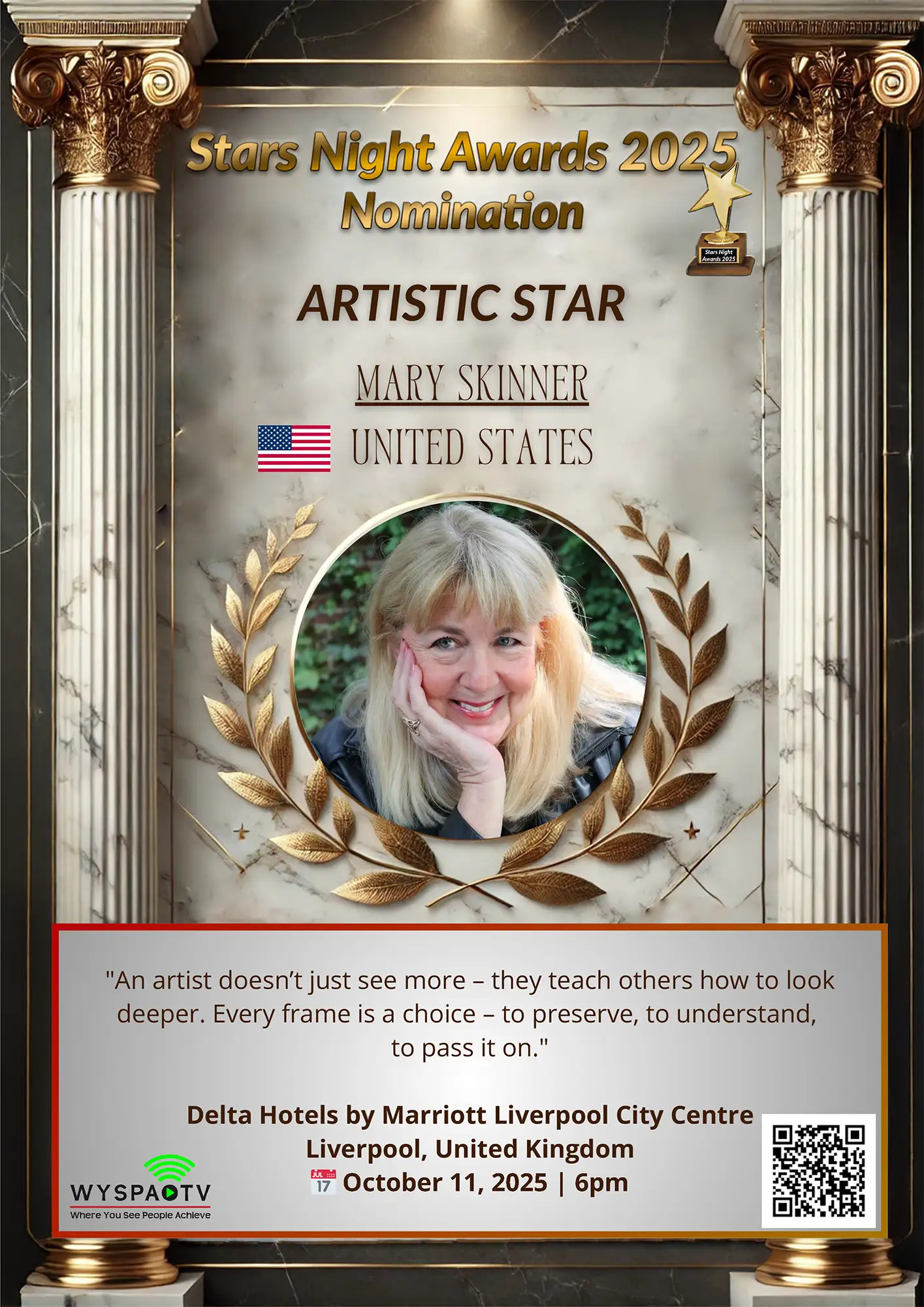 Mary Skinner | NOMINACJA W KATEGORII: "ARTISTIC STAR" | Stars Night Awards 2025