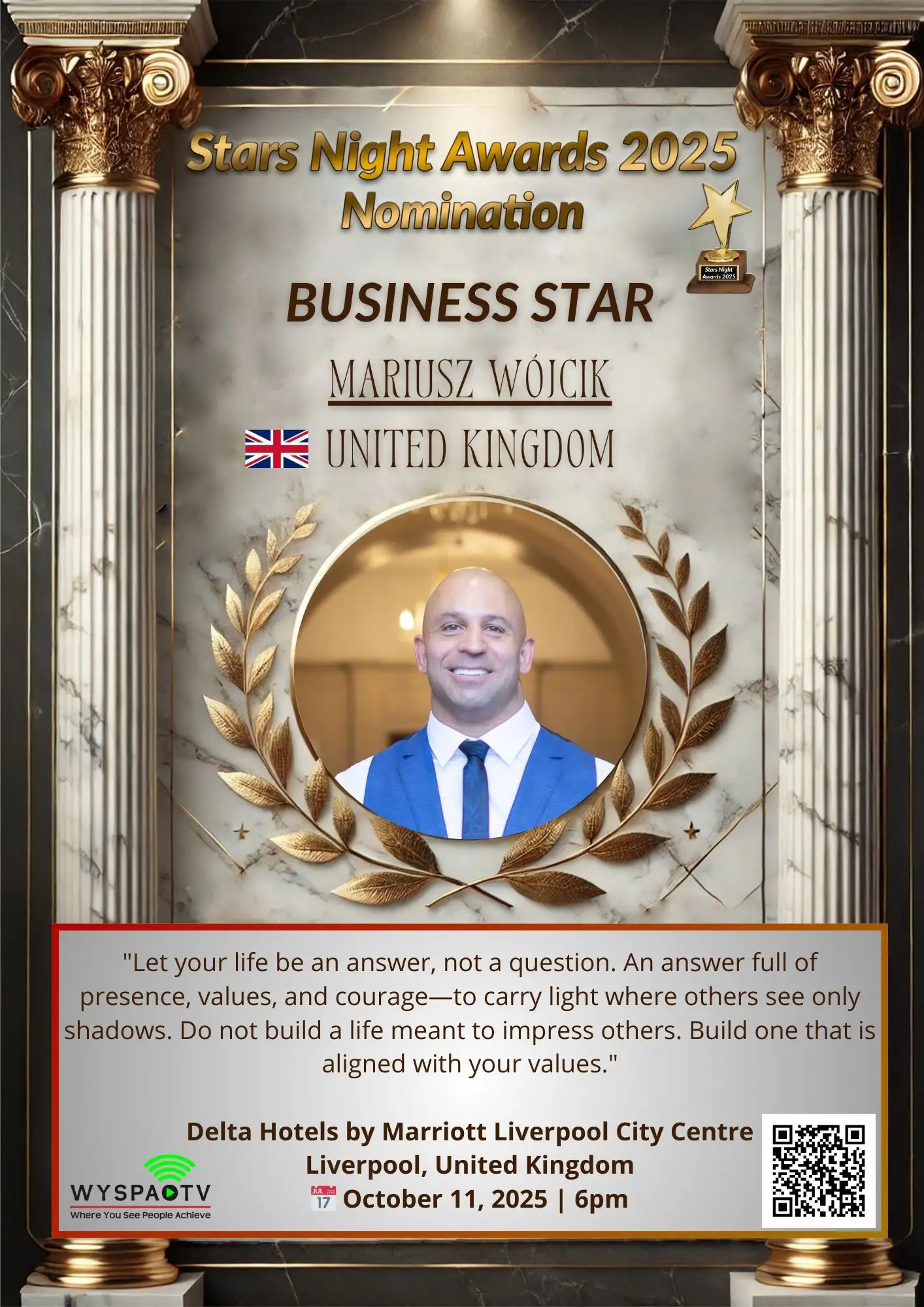 Mariusz Wojcik | NOMINACJA W KATEGORII: "BUSINESS STAR" | Stars Night Awards 2025