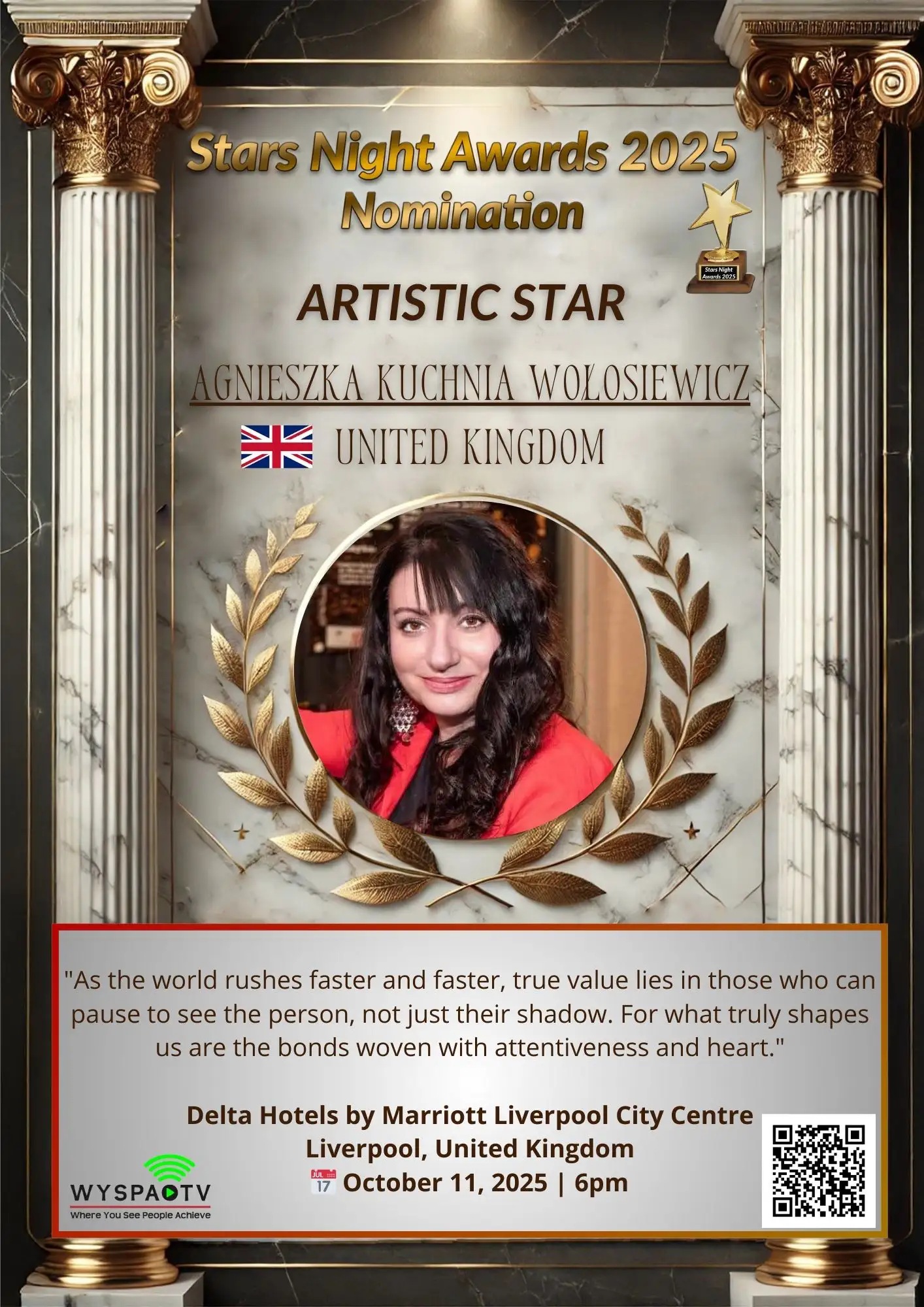 Agnieszka Kuchnia-Wołosiewicz | NOMINACJA W KATEGORII: "ARTISTIC STAR" | Stars Night Awards 2025